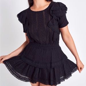 Love shack fancy black Natasha mini dress